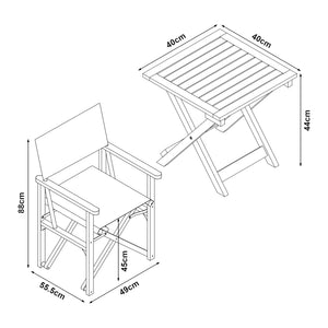 Ensemble bistrot Capistrello 3 pièces [casa.pro]