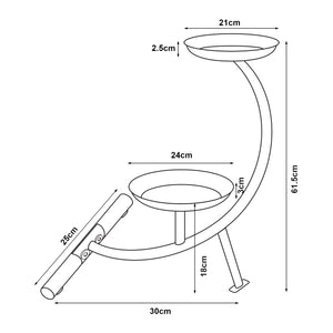 Porte-plantes Aalten 62 x 30 x 25 cm [en.casa]