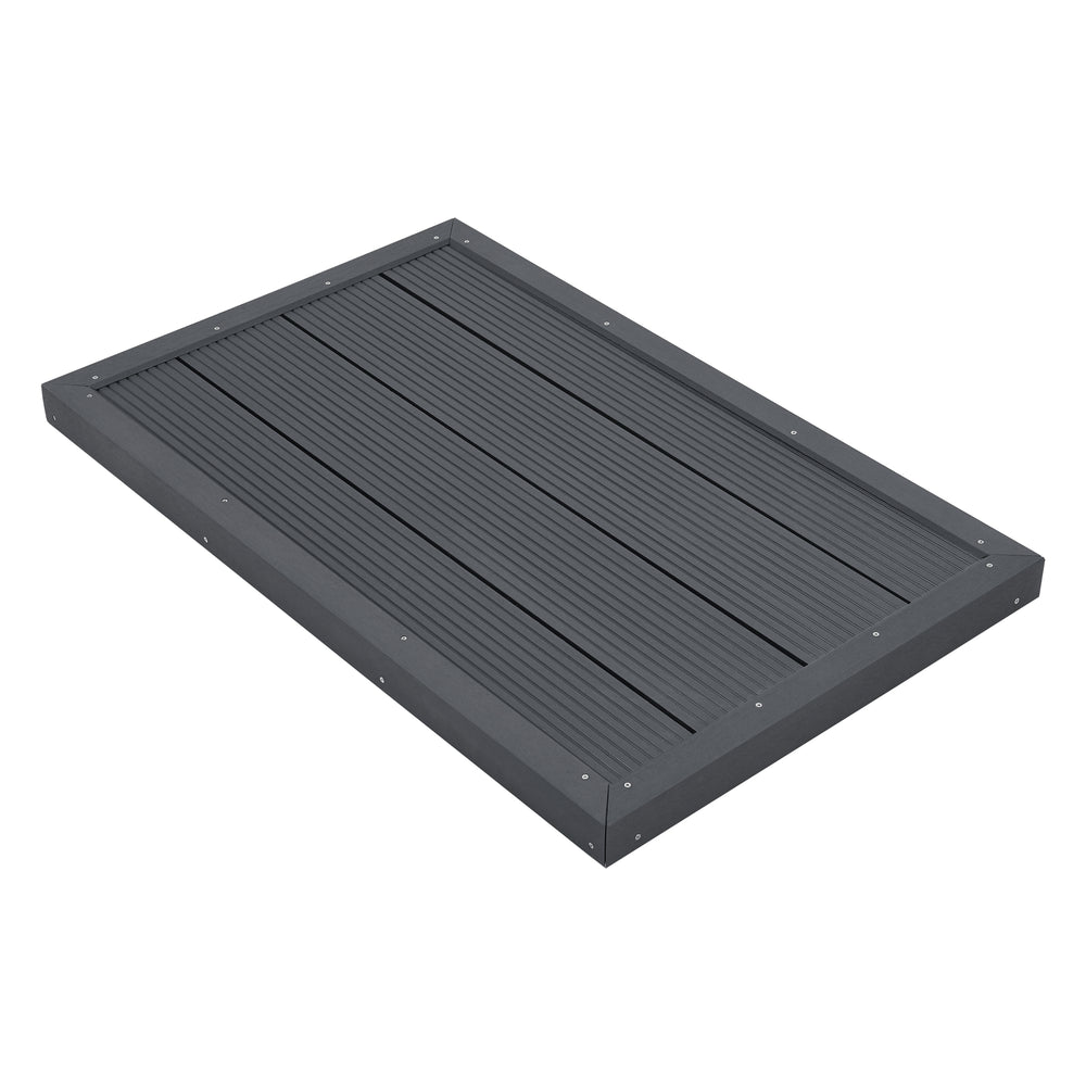 Plaque de sol WPC Nürtingen pour douche solaire 101x63x5,5cm [en.casa] - premiumXL