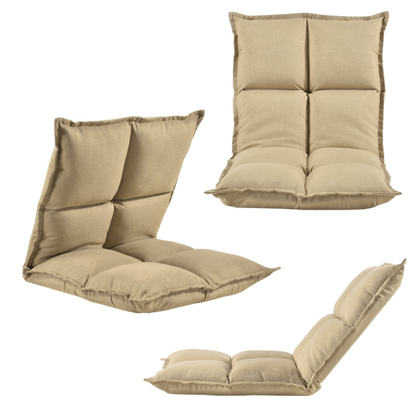 Lot de 2 fauteuils de sol Deinze avec dossier réglable [en.casa]