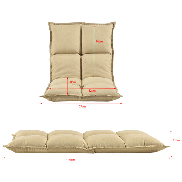 Lot de 2 fauteuils de sol Deinze avec dossier réglable [en.casa]