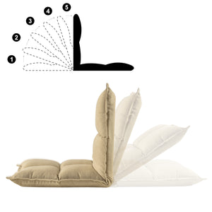 Lot de 2 fauteuils de sol Deinze avec dossier réglable [en.casa]