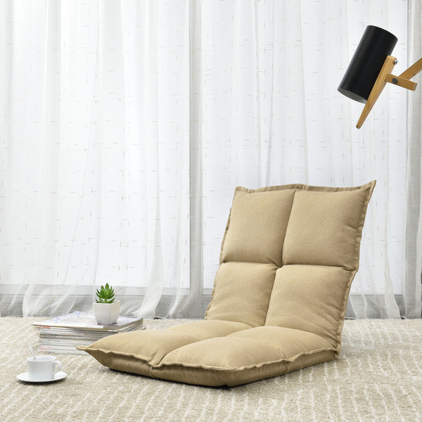 Lot de 2 fauteuils de sol Deinze avec dossier réglable [en.casa]