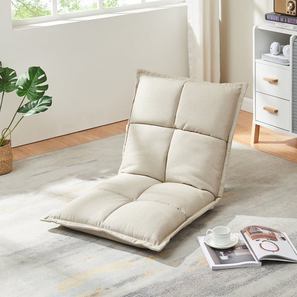 Lot de 2 fauteuils de sol Deinze avec dossier réglable [en.casa]