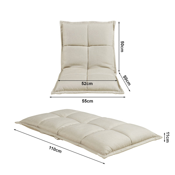 Lot de 2 fauteuils de sol Deinze avec dossier réglable [en.casa]