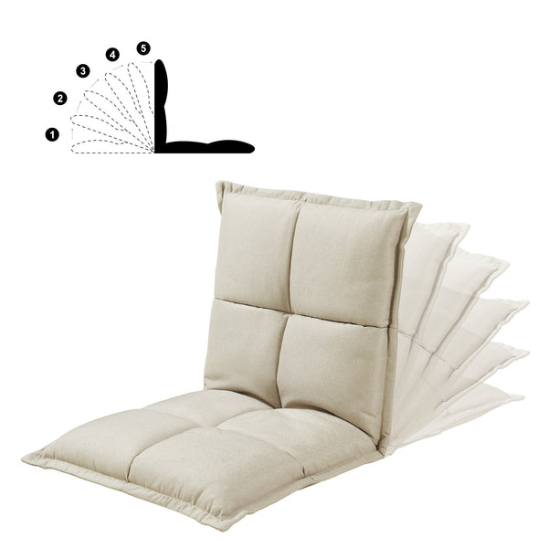 Lot de 2 fauteuils de sol Deinze avec dossier réglable [en.casa]