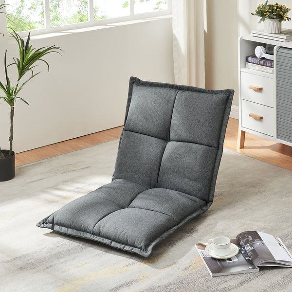 Lot de 2 fauteuils de sol Deinze avec dossier réglable [en.casa]