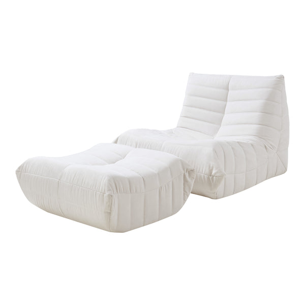 Fauteuil bas avec repose-pieds Kodsø 75x90x100 cm [en.casa]