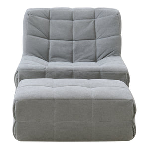 Fauteuil de sol Koskyvn avec repose-pieds 75 x 90 x 100 cm [en.casa]