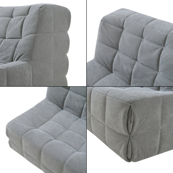 Fauteuil de sol Koskyvn avec repose-pieds 75 x 90 x 100 cm [en.casa]