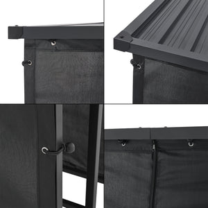 Abri-bûches couvert acier noir casa.pro