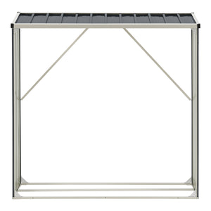 Abri-bûches couvert Kalmar anthracite casa.pro