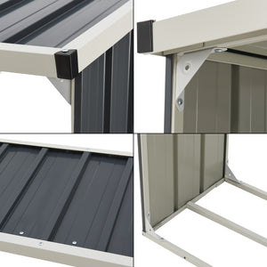 Abri-bûches couvert Kalmar anthracite casa.pro