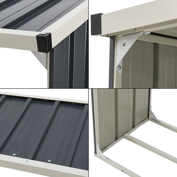 Abri-bûches couvert Kalmar anthracite casa.pro