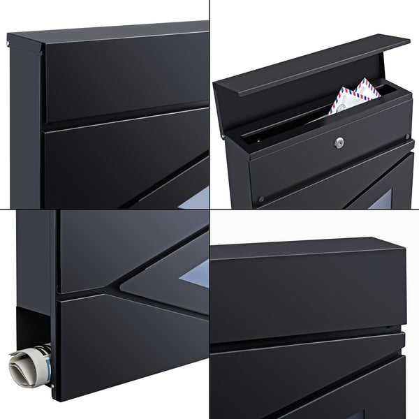 Boîte aux lettres Schönburg 37x37x11cm en acier en différentes couleurs [en.casa]