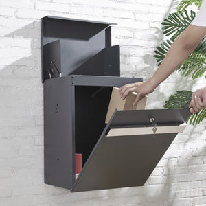Boîte aux lettres Sønderborg acier galvanisé 58 x 44 x 35 cm  anthracite [en.casa]