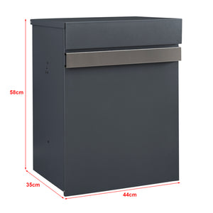 Boîte aux lettres Sønderborg acier galvanisé 58 x 44 x 35 cm  anthracite [en.casa]