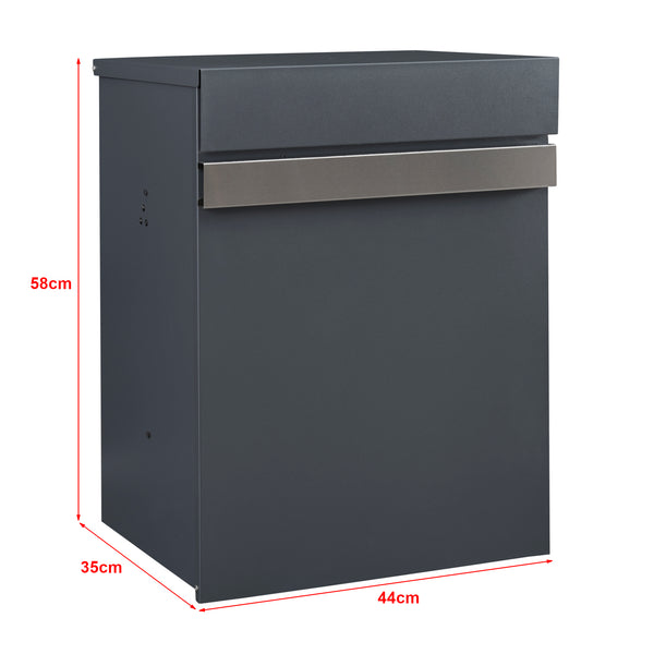 Boîte aux lettres Sønderborg acier galvanisé 58 x 44 x 35 cm  anthracite [en.casa]