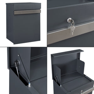 Boîte aux lettres Sønderborg acier galvanisé 58 x 44 x 35 cm  anthracite [en.casa]