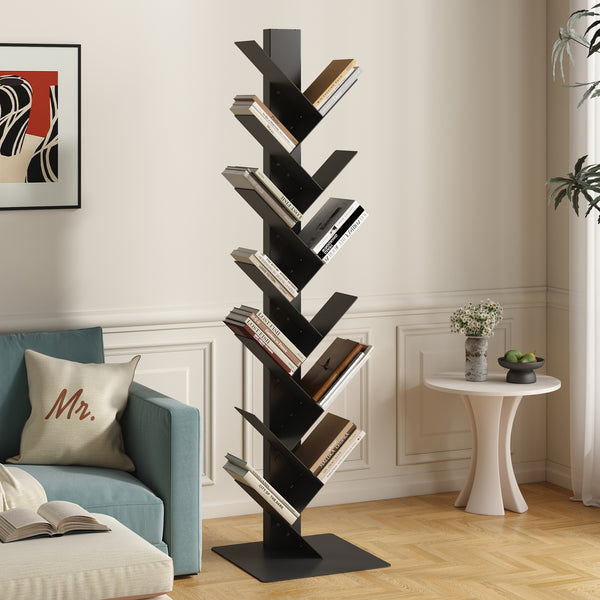 Bibliothèque Eksjö en forme d'arbre acier 150 x 39 x 39 cm [en.casa]
