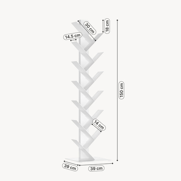 Bibliothèque Eksjö en forme d'arbre acier 150 x 39 x 39 cm [en.casa]