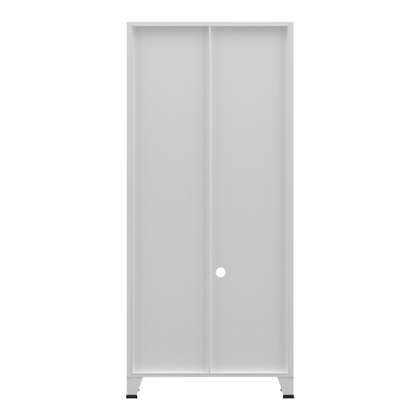 Bibliothèque haute Hammarland avec 2 tiroirs acier 180 x 80 x 40 cm [en.casa]