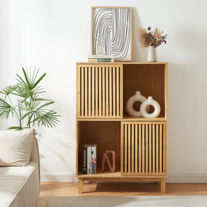 Bibliothèque Ypäjä bambou naturel [en.casa]