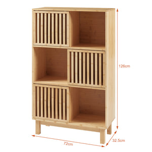 Bibliothèque Ypäjä bambou naturel [en.casa]