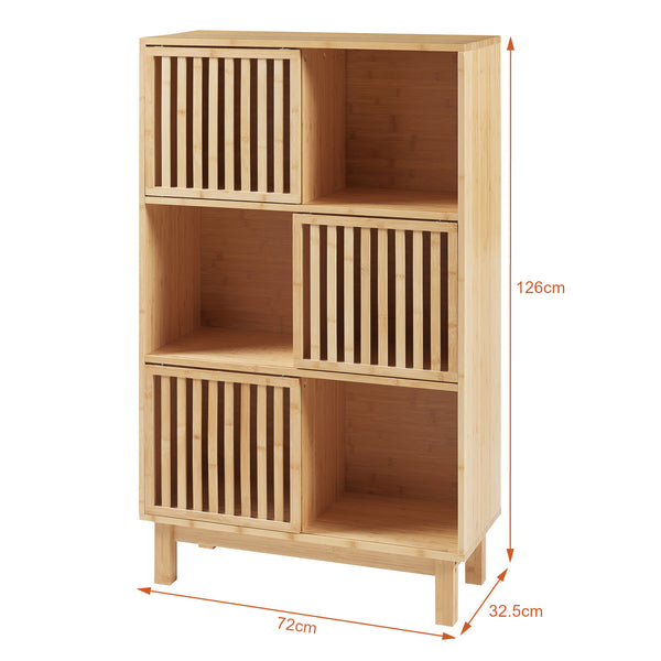 Bibliothèque Ypäjä bambou naturel [en.casa]