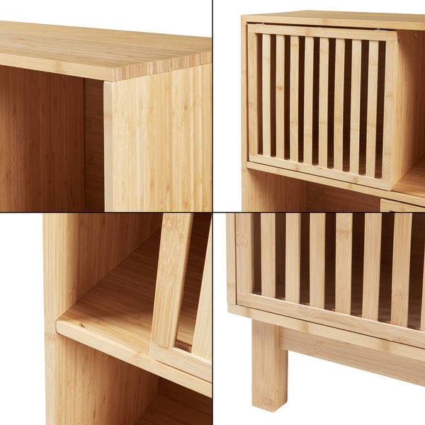 Bibliothèque Ypäjä bambou naturel [en.casa]