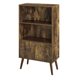 Bibliothèque à 2 Portes pour Salon Ängelholm 113 x 60 x 30 cm Effet Bois Foncé [en.casa]