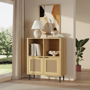 Commode Lukhomso 85 x 75 x 30 cm effet chêne [en.casa]