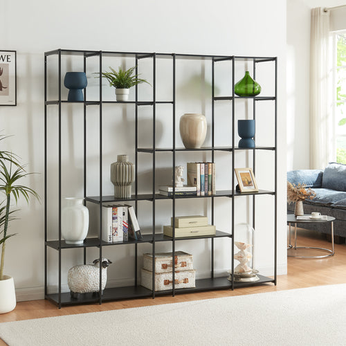 Étagère Rælingen Noir [en.casa]