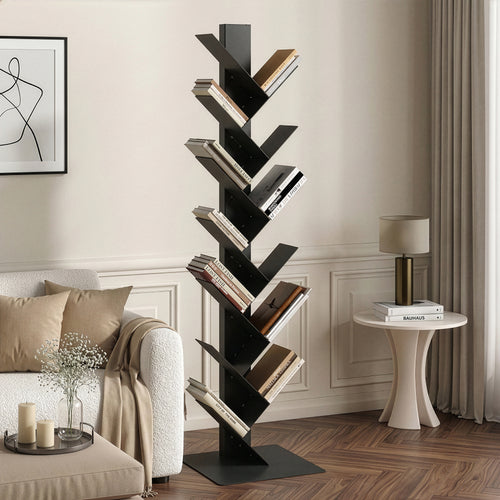 Bibliothèque Eksjö en forme d'arbre acier 150 x 39 x 39 cm [en.casa]