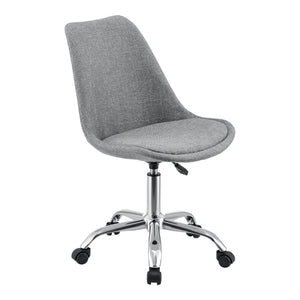 Chaise de bureau Atherton 83 - 93x48x55 cm gris clair [en.casa] - premiumXL