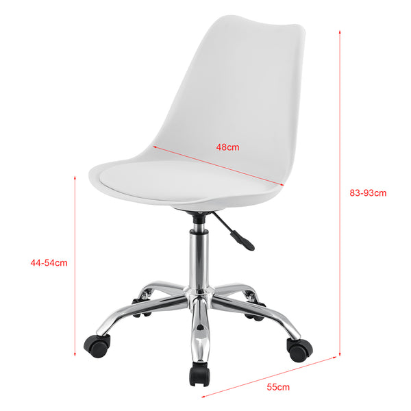 Chaise de bureau Atherton en similicuir en différentes couleurs en.casa