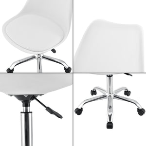 Chaise de bureau Atherton en similicuir en différentes couleurs en.casa