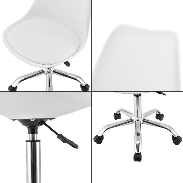 Chaise de bureau Atherton en similicuir en différentes couleurs en.casa