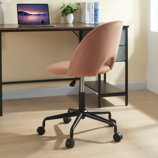 Chaise de bureau Kajaani à hauteur réglable velours [en.casa]