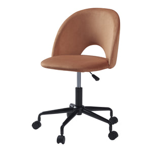 Chaise de bureau Kajaani à hauteur réglable velours [en.casa]