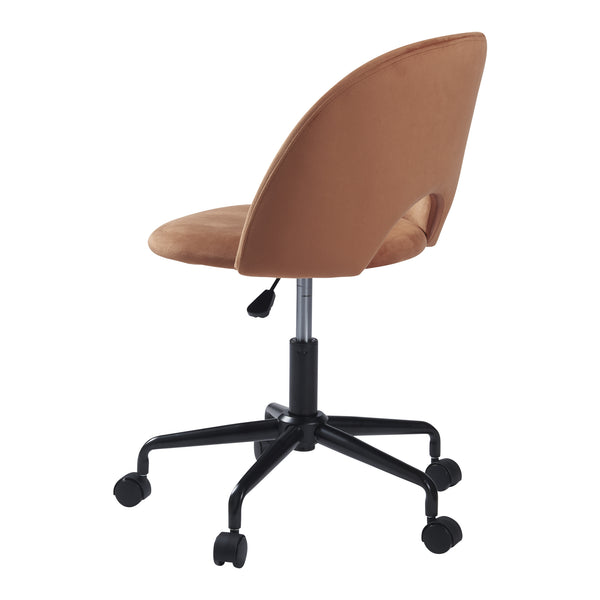 Chaise de bureau Kajaani à hauteur réglable velours [en.casa]