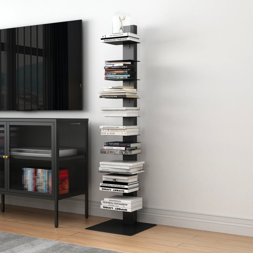Bibliothèque Eksjö acier 150 x 39 x 39 cm [en.casa]