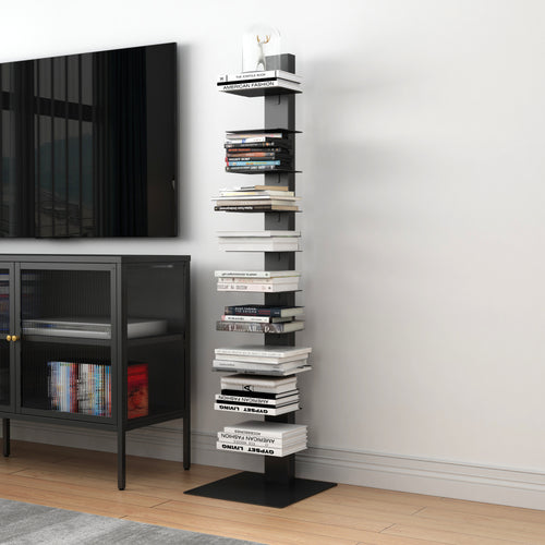 Bibliothèque Eksjö acier 150 x 39 x 39 cm [en.casa]