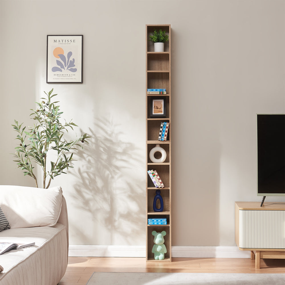 Étagère à CD Tynset 187x20x17 cm avec 10 compartiments [en.casa]