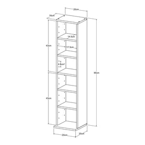 Étagère CD Tynset  90 x 20 x 20 cm [en.casa] 