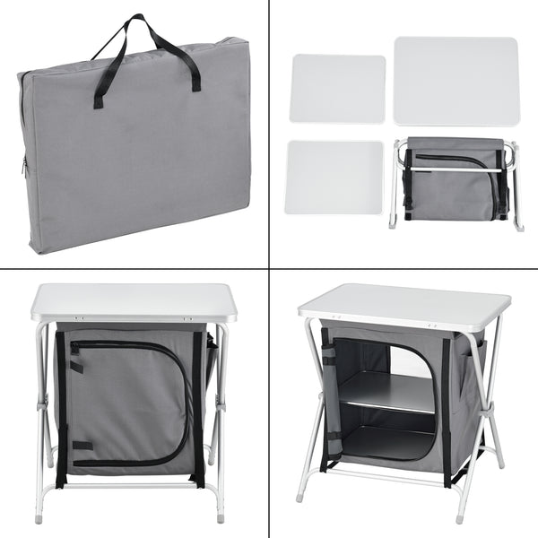 Armoire de camping Tullinge avec plan de travail différentes tailles en.casa