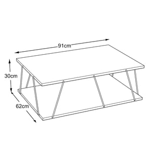 Table basse Saltdal 91 x 62 x 30 cm [en.casa]