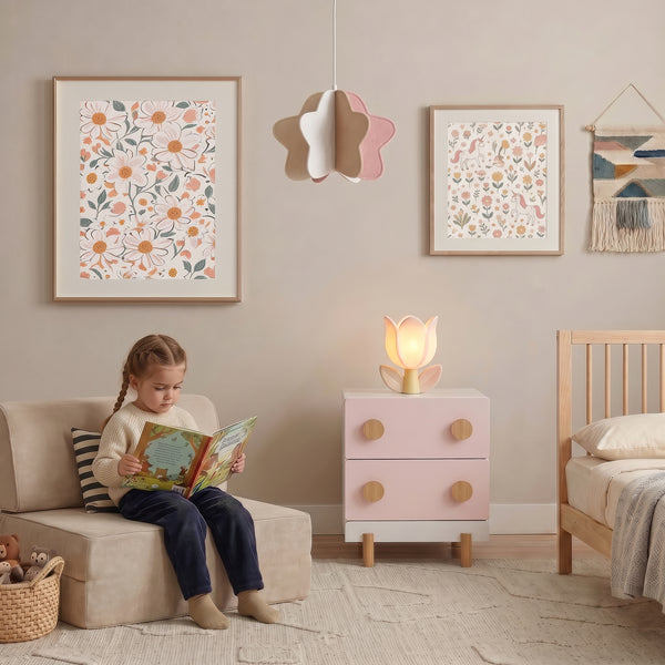 Table de chevet pour enfants Vaarentaa 47x40x35 cm [en.casa]