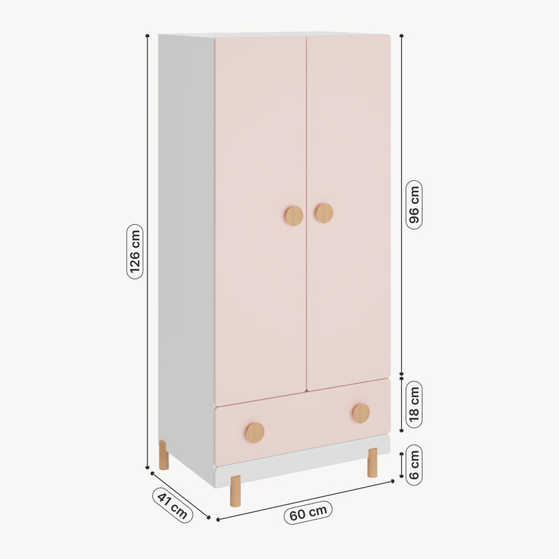 Croquis coté Armoire enfant Vaarentaa [en.casa]