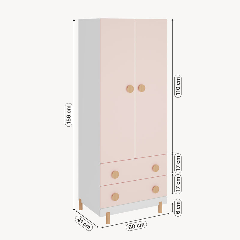 Croquis coté Armoire enfant Vaarentaa [en.casa]